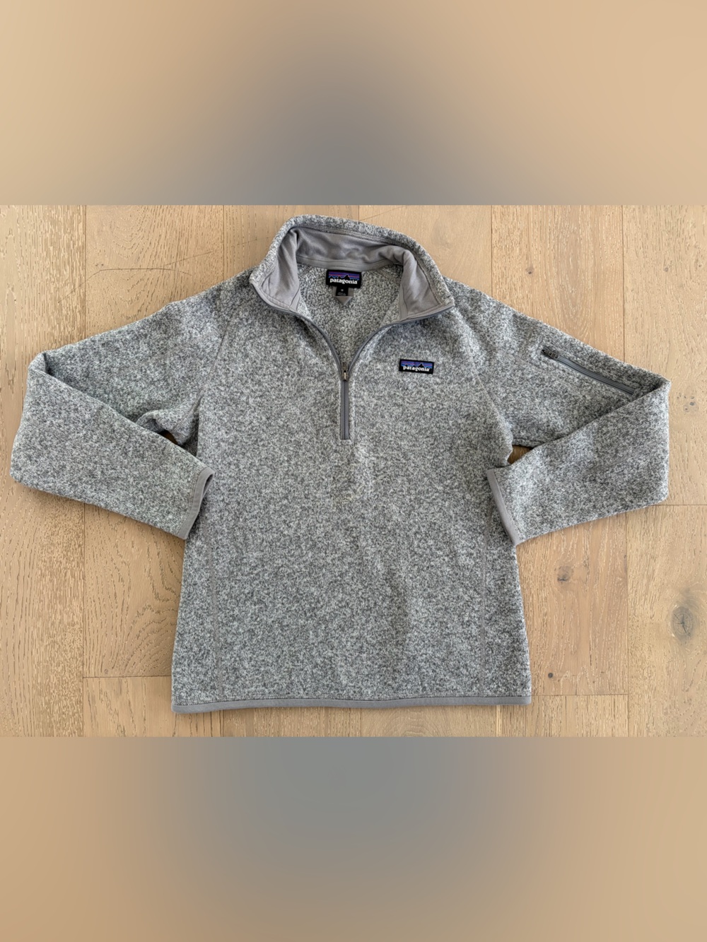 Patagonia Women’s Grey Gray Better Sweater Quarter-Zip Fleece Pullover M